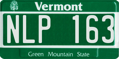VT license plate NLP163