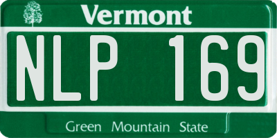 VT license plate NLP169
