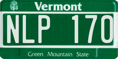 VT license plate NLP170