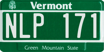 VT license plate NLP171