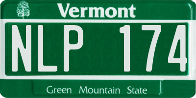 VT license plate NLP174