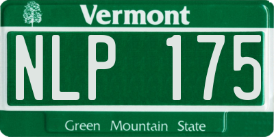 VT license plate NLP175