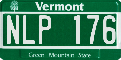 VT license plate NLP176