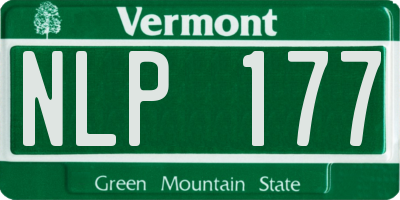 VT license plate NLP177