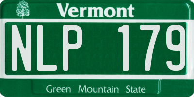 VT license plate NLP179