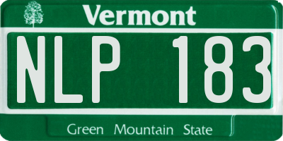 VT license plate NLP183