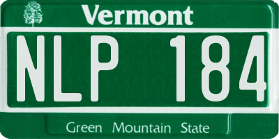 VT license plate NLP184