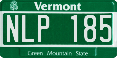 VT license plate NLP185