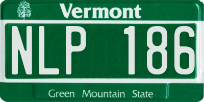 VT license plate NLP186