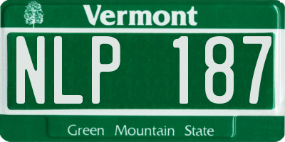 VT license plate NLP187