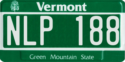 VT license plate NLP188