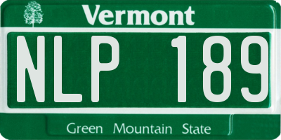 VT license plate NLP189