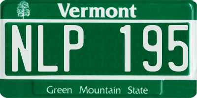 VT license plate NLP195