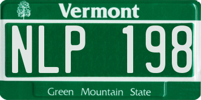 VT license plate NLP198