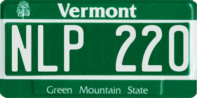 VT license plate NLP220