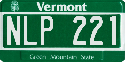 VT license plate NLP221