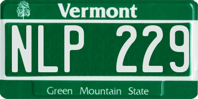 VT license plate NLP229