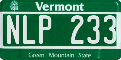 VT license plate NLP233