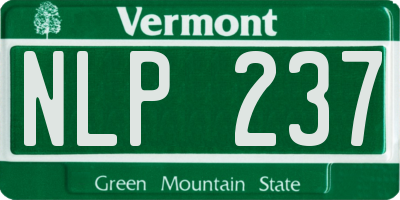 VT license plate NLP237