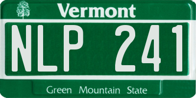 VT license plate NLP241