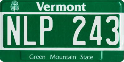 VT license plate NLP243