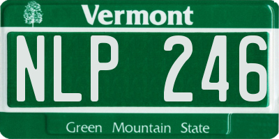 VT license plate NLP246
