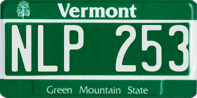 VT license plate NLP253