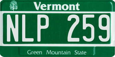 VT license plate NLP259