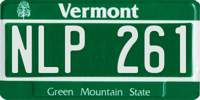 VT license plate NLP261