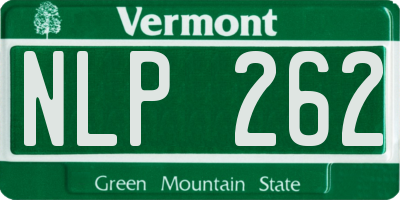 VT license plate NLP262