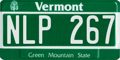 VT license plate NLP267
