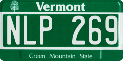 VT license plate NLP269