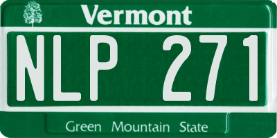 VT license plate NLP271