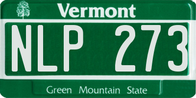 VT license plate NLP273