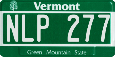 VT license plate NLP277