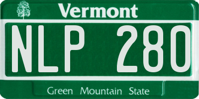 VT license plate NLP280