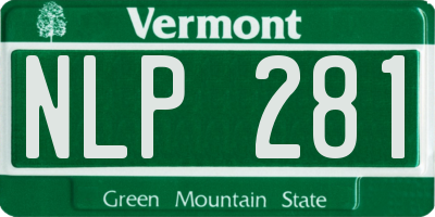 VT license plate NLP281