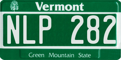 VT license plate NLP282