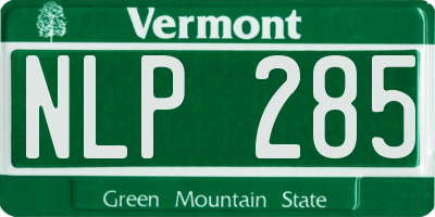 VT license plate NLP285