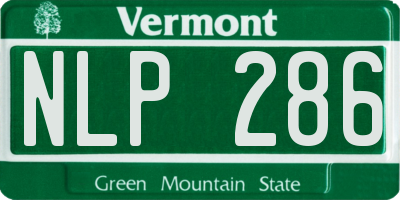 VT license plate NLP286