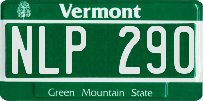 VT license plate NLP290