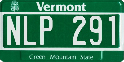 VT license plate NLP291