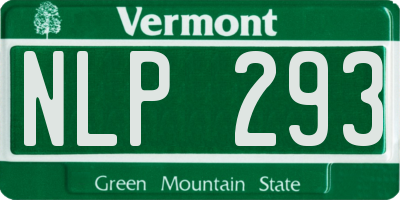 VT license plate NLP293