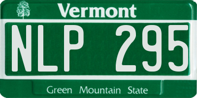 VT license plate NLP295