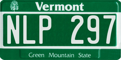 VT license plate NLP297