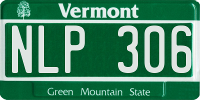 VT license plate NLP306