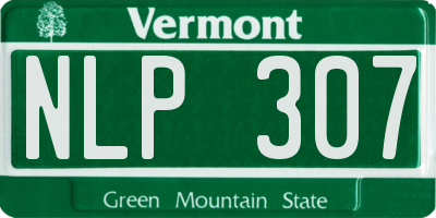 VT license plate NLP307