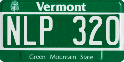 VT license plate NLP320