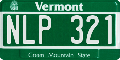VT license plate NLP321