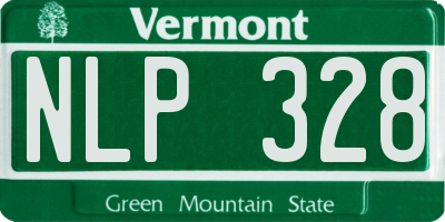 VT license plate NLP328